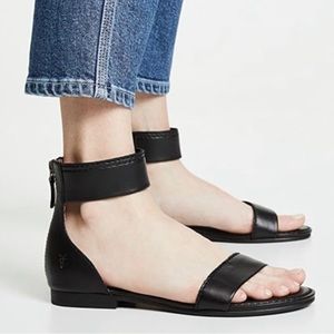 🥰🥰FRYE Carson Ankle Zip Strap Leather Sandals🥰🥰